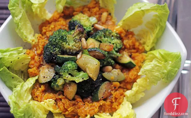 Red Lentils, Broccoli And Courgettes