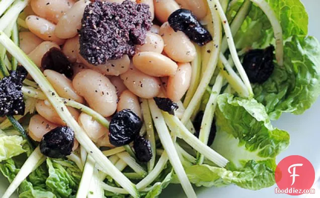 Butter Beans, Black Olives And Courgettes