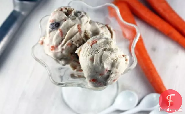 Carrot Cake Ice Cream with Candied Pecans