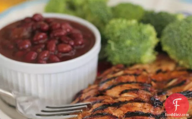 लहसुन पीच ग्रील्ड चिकन