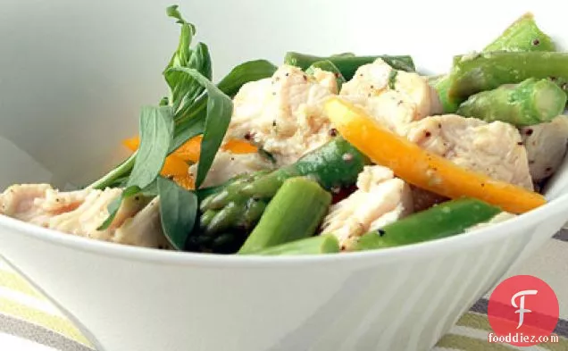 Poached Chicken and Asparagus Salad