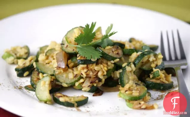 Zucchini With Lentils And Roasted Garlic