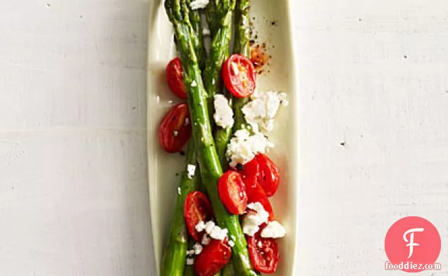 Asparagus with Tomato and Feta