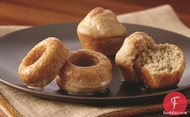 Mini Baked Donuts with Vanilla, Maple or Mocha Glaze