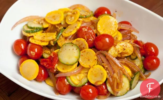 Summer Squash With Tomatoes And Aleppo Pepper