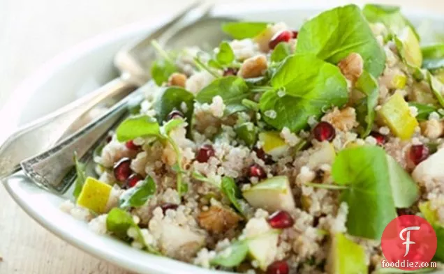 Quinoa with Peppery Watercress, Pears, and Pomegranate
