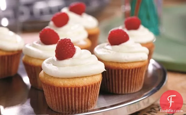 Raspberry Cupcakes with Dairy-Free Cream Cheese Frosting
