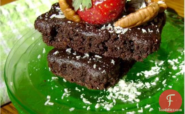 Gluten-Free Chocolate Cake Brownies with Homemade Chocolate Syrup