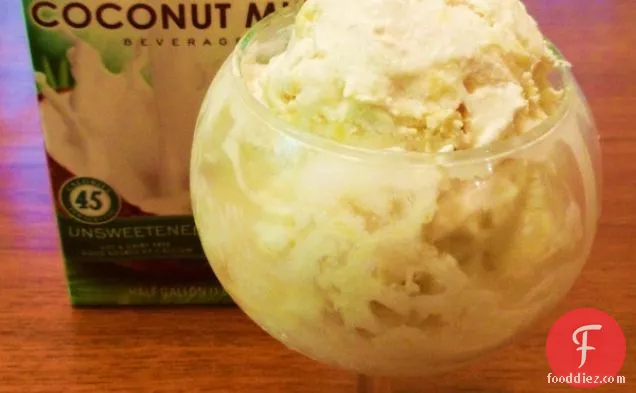 डेयरी मुक्त पिना कोलाडा आइसक्रीम