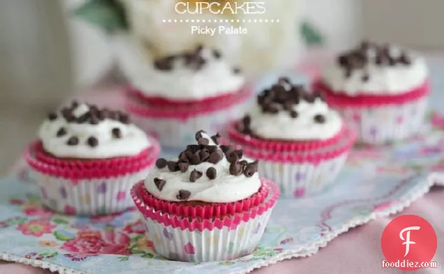 Pumpkin Brownie Cupcakes with Vanilla Bean Buttercream