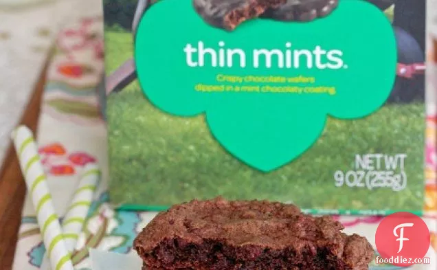 Thin Mint Double Chocolate Chip Cookies