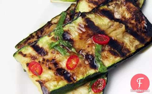 Grilled Zucchini With Mint And Red Chili