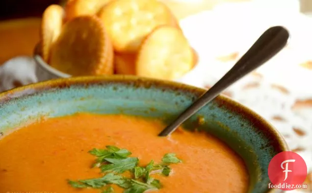 Spicy Red Bell Pepper Cream Soup