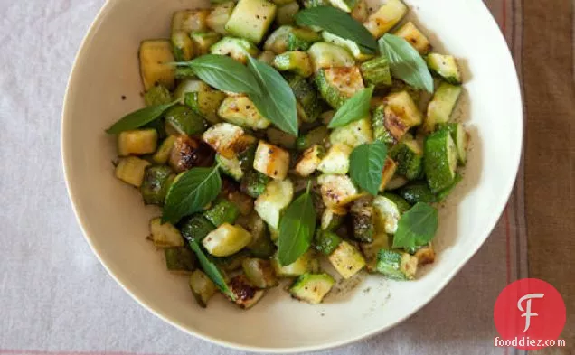 Zucchini With Basil, Mint, And Honey