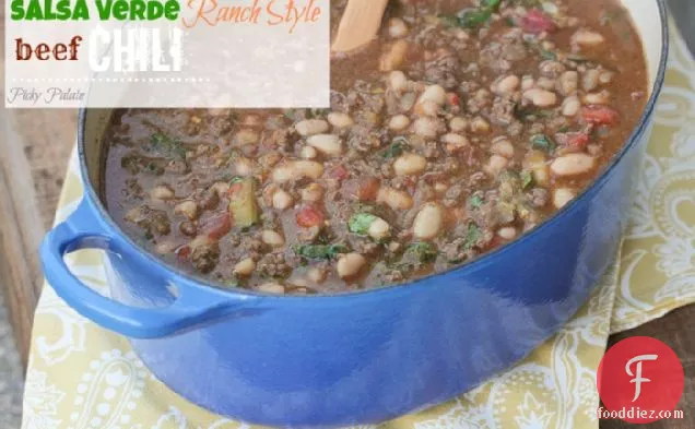 Salsa Verde Ranch Style Beef Chili