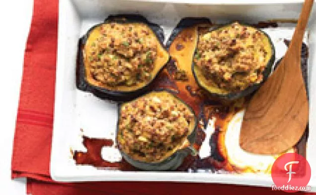 Moroccan-style Stuffed Acorn Squashes