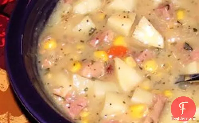 Slow Cooked Ham and Potato Chowder