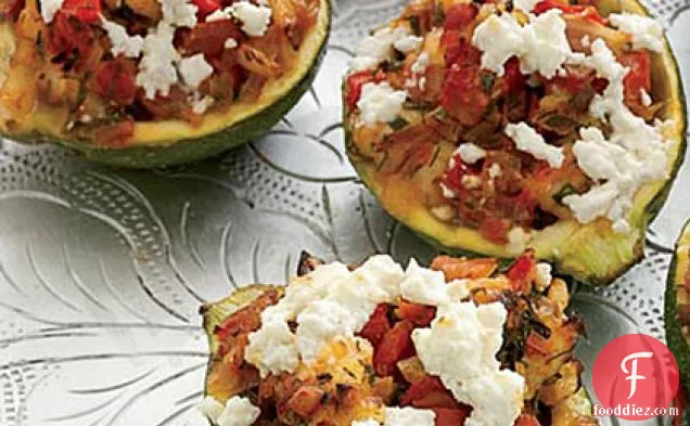 झींगा-और-फेटा-भरवां तोरी