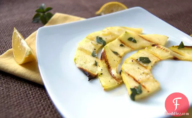 Grilled Lemon-mint Zucchini