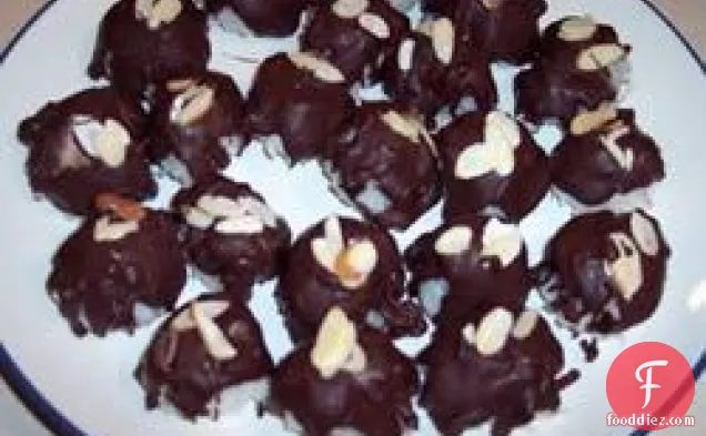 Almond Coconut Chocolate Cookie Balls