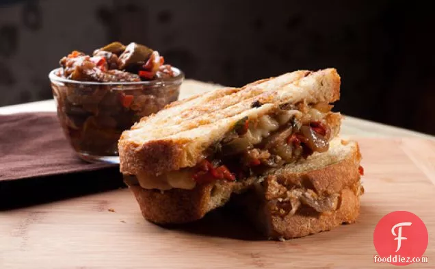 Spicy Caponata Panini…a Guest Post from Michael Natkin of Herbivoracious