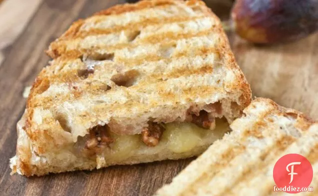 Cheddar, Fig Jam and Rosemary Candied Pecan Panini