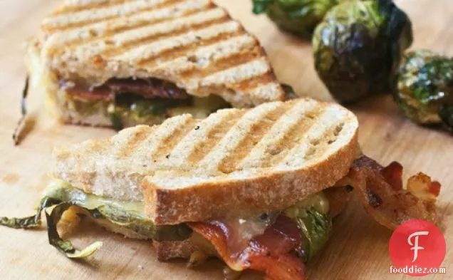 Brussels Sprouts, Bacon and Smoked Cheddar Panini…and My Trip to Tillamook!