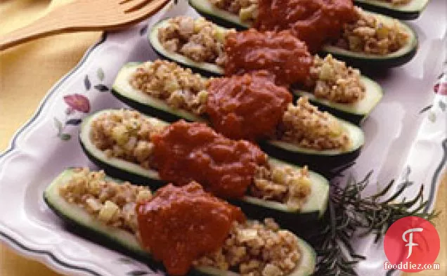 Kasha Stuffed Zucchini