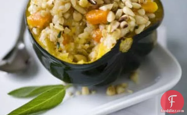 Roasted Acorn Squash With Squash Risotto