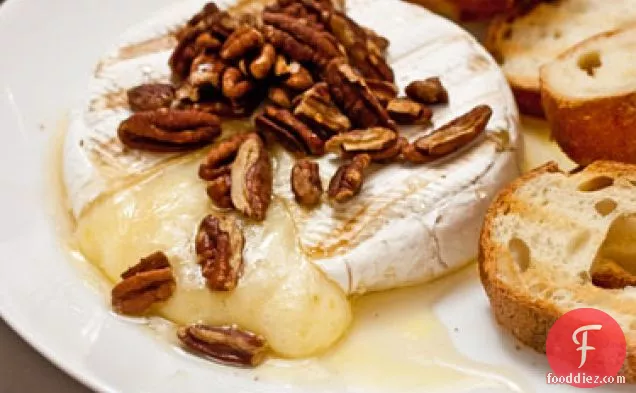 Quick Tip: Grilled Brie with Honey and Toasted Pecans