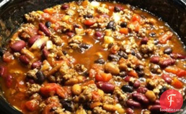 Slow Cooker 3-Bean Chili