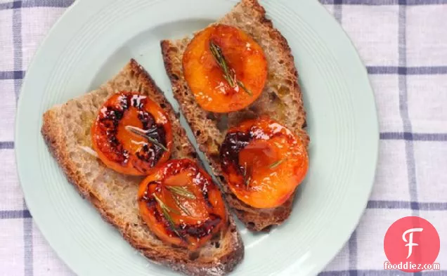 Apricot and Rosemary Tartines