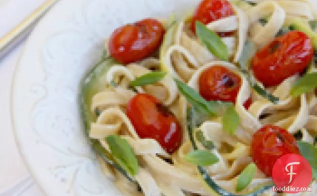 Zucchini Ribbon Pasta With Creamy Lemon-basil Sauce