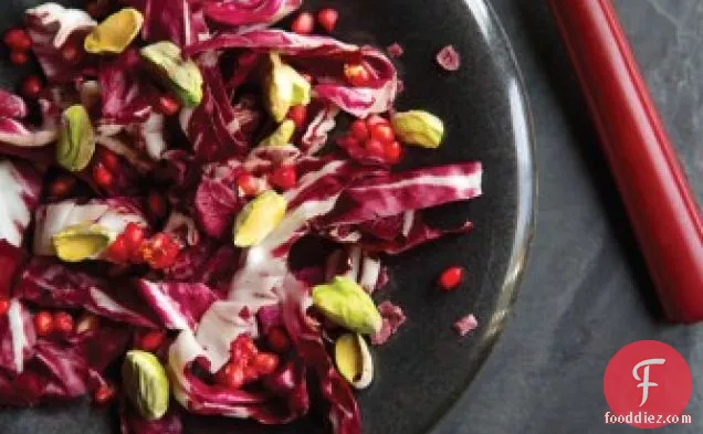 Red Salad: Radicchio with Pomegranate Chile Vinaigrette