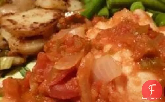 Cod in Tomatoes with Wine