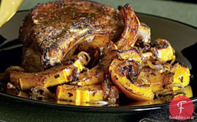Delicata Squash With Caramelized Shallots & Sherry