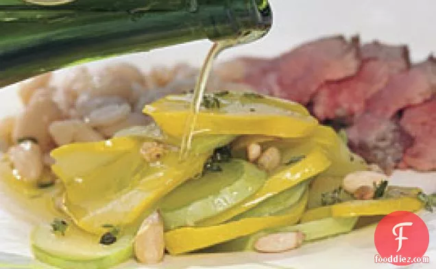 Summer Squash With Thyme & Toasted Pine Nuts