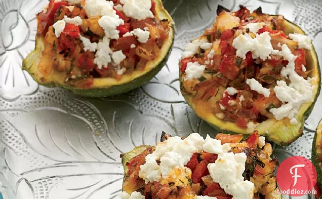 झींगा-और-फेटा-भरवां तोरी