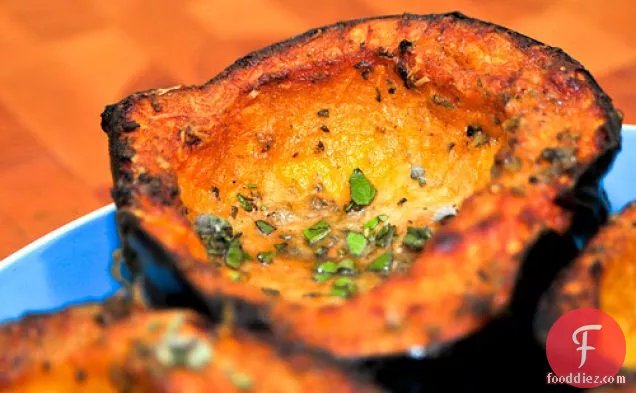Grilling: Acorn Squash With Asiago And Sage