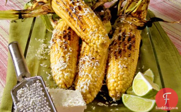 Grilled Corn with Feta and Lime