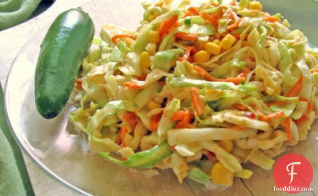 Creamy Southern Style Chipotle Coleslaw with Corn