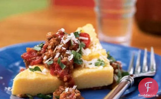 Polenta with Bolognese Sauce