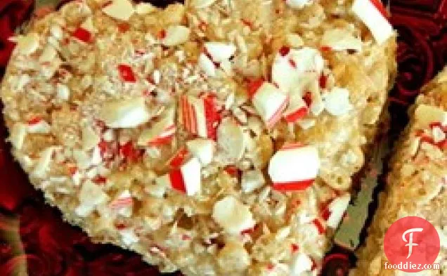 Peppermint Rice Crispies Squares