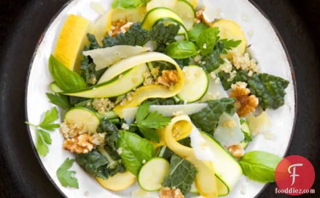Kale & Summer Squash Salad with Quinoa & Lemon