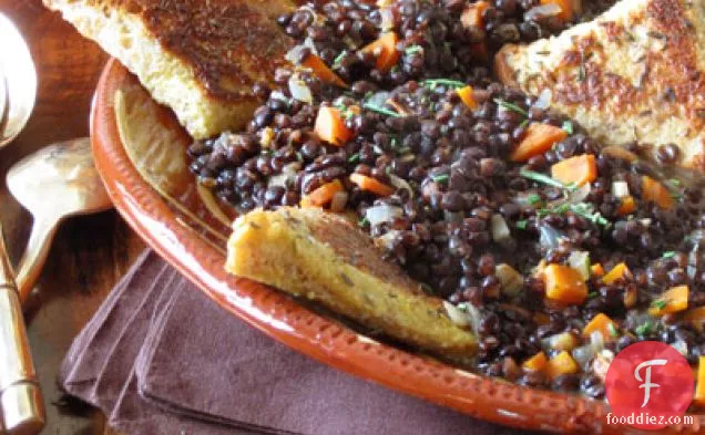 Savory French Toast with Lentils