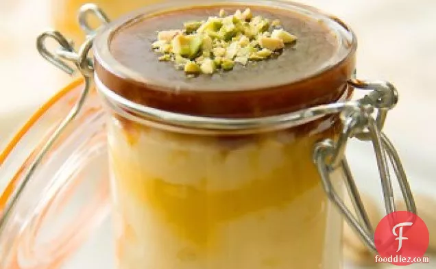 Cardamom Rice Pudding with Pistachios and Caramel