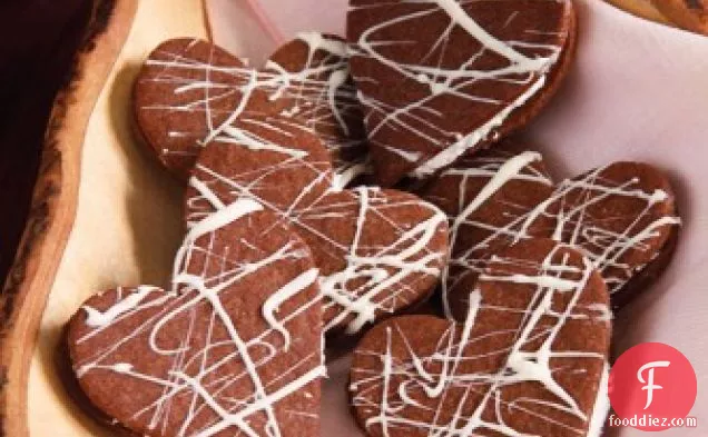 Heart-Shaped Chocolate Sandwich Cookies