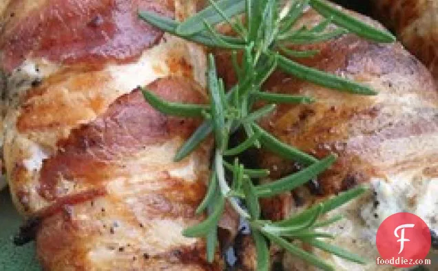 Grilled Chicken with Rosemary and Bacon