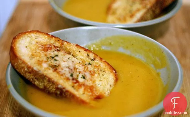 Winter Squash Soup With Gruyere Croutons