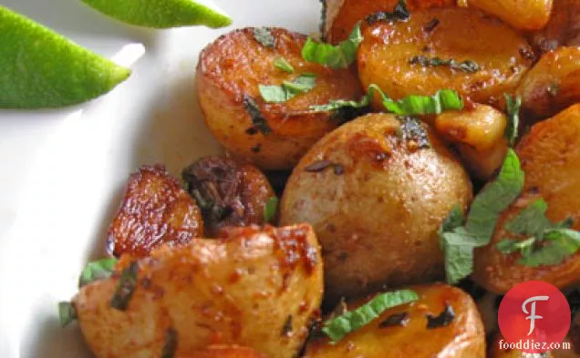 Garlic New Potatoes with Lemongrass and Mint